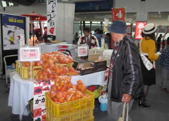 キウイフルーツと柿の宣伝販売2015_02