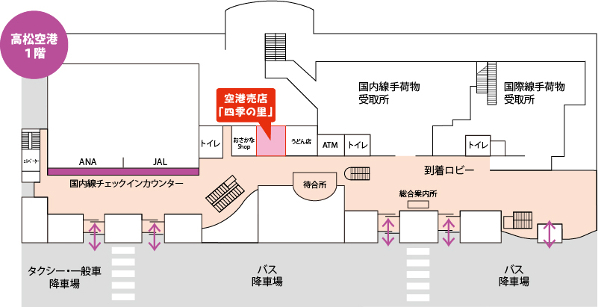 空港売店｢四季の里｣案内図